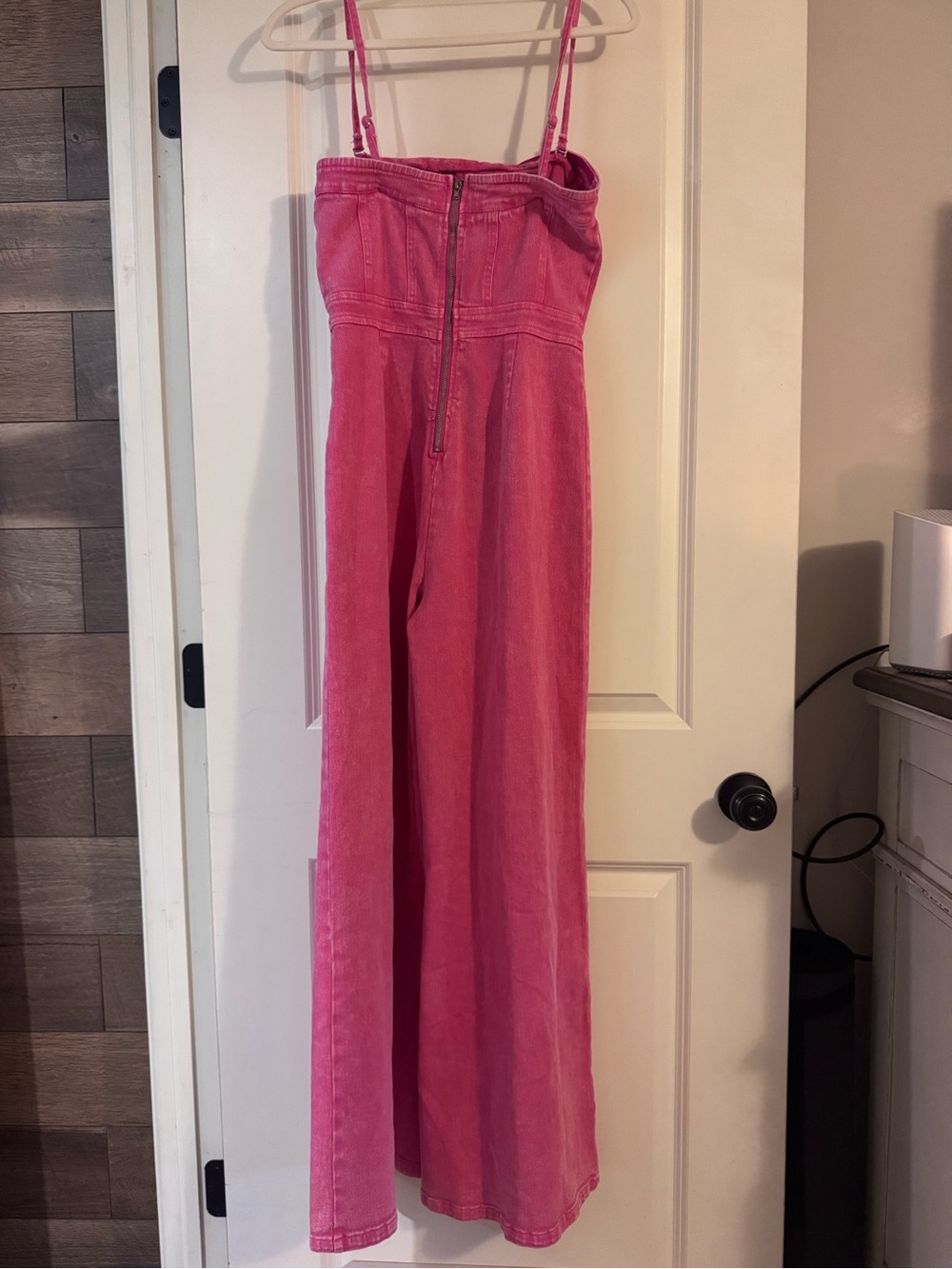 Vici Pink Strapless-Look Wide Leg Jumpsuit - Picture 5 of 5